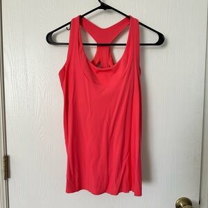 Athleta coral workout top with built in bra